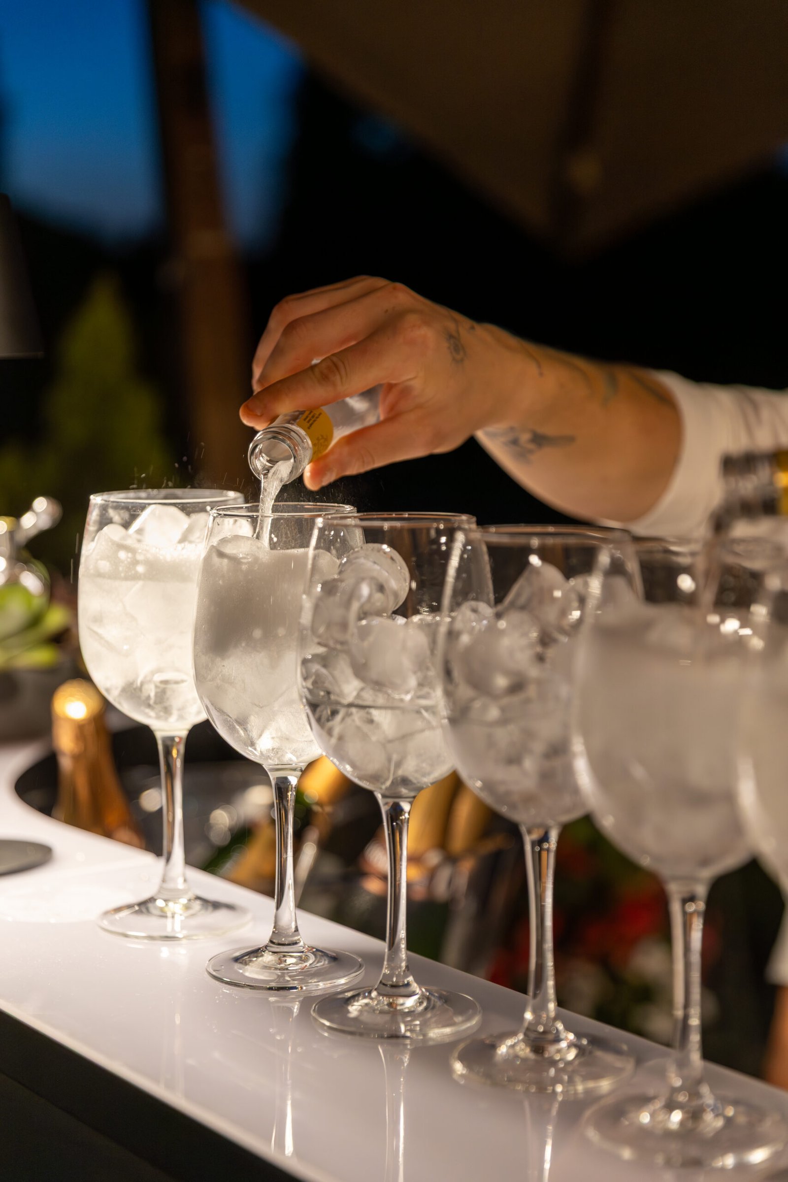 Drink e cocktail del servizio open bar Circus